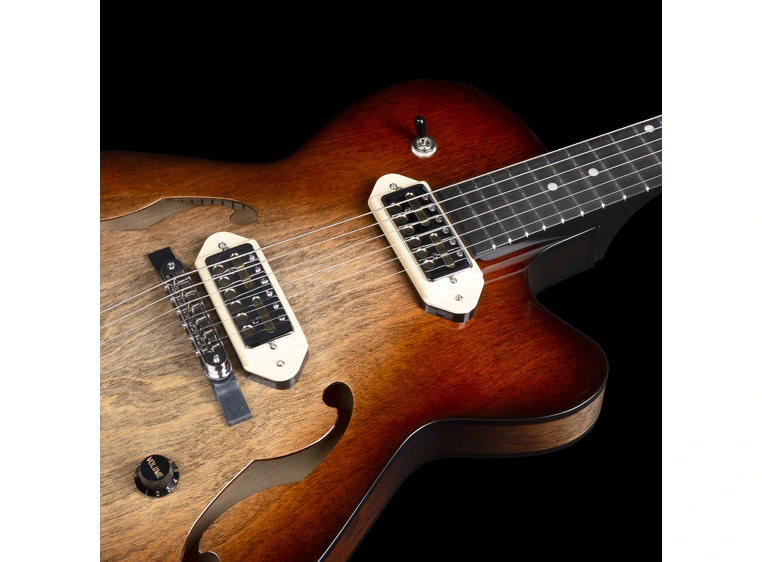 Godin 5th Ave TL Vintage Burst HG Gold Foil Dogear 