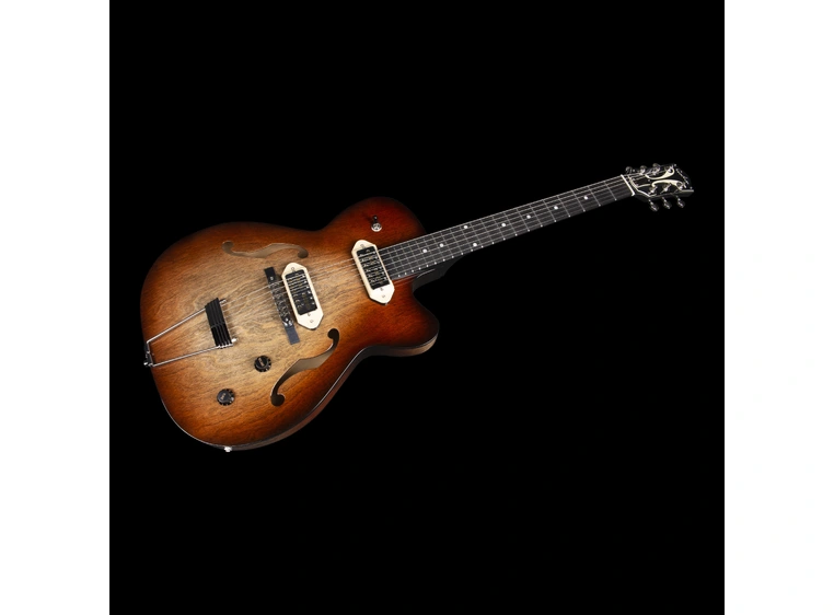 Godin 5th Ave TL Vintage Burst HG Gold Foil Dogear 