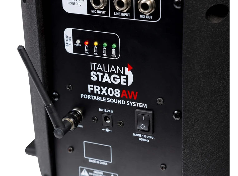 Italian Stage FRX08AW aktiv høyttaler 8" portabel, m/ bluetooth 