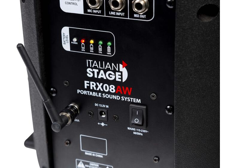 Italian Stage FRX08AW aktiv høyttaler 8" portabel, m/ bluetooth