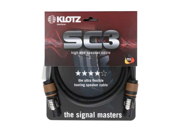 Klotz SC3 speaker cable Neutrik 2x2.5 speakON 1m 