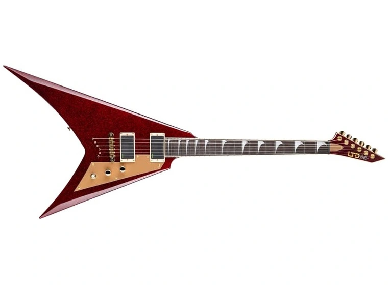 LTD KH-V Red Sparkle Kirk Hammett Signature 