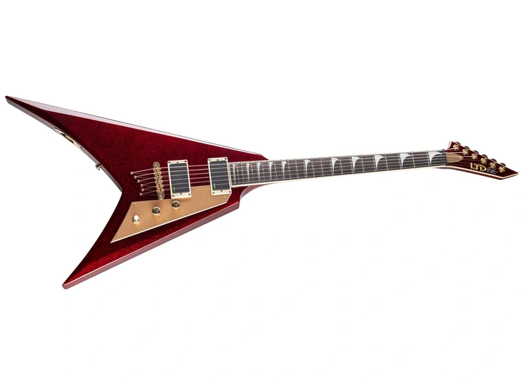 LTD KH-V Red Sparkle Kirk Hammett Signature 