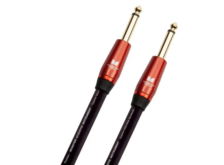 Monster Acoustic 12 ft straight 1/4" plugs (600556) 