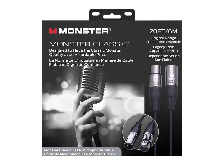 Monster Classic, Microphone 20 ft. XLR (600501) 