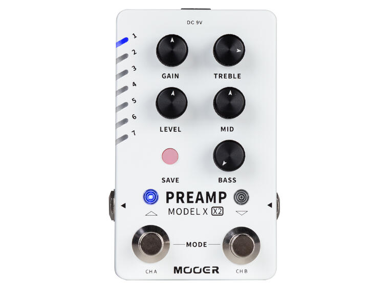 Mooer Preamp Model X2 Dual-Channel Digital Preamppedal