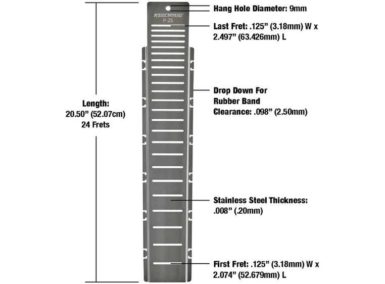 MusicNomad MN802 Fret-shield P-25" Fits PRS 25" scale 