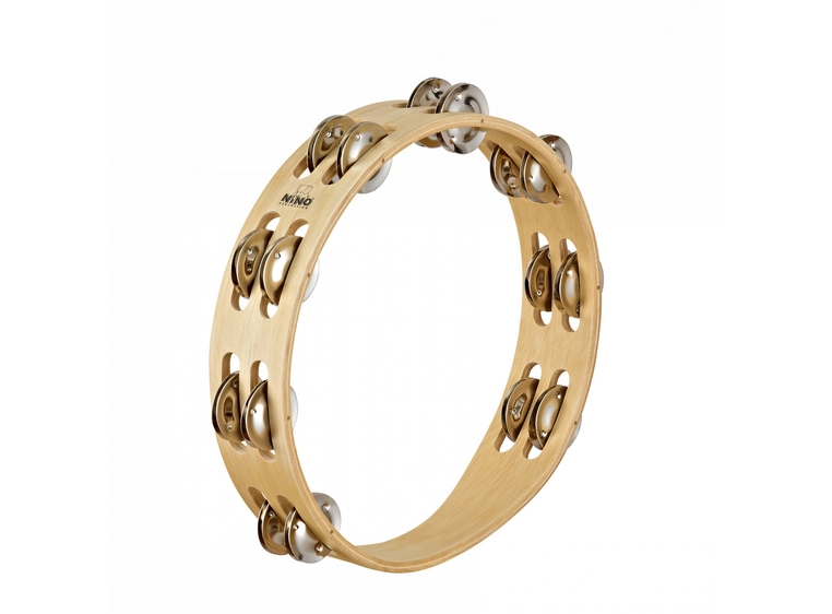 Nino Percussion NINO15 Tamburin Wood 10", 2 rows 