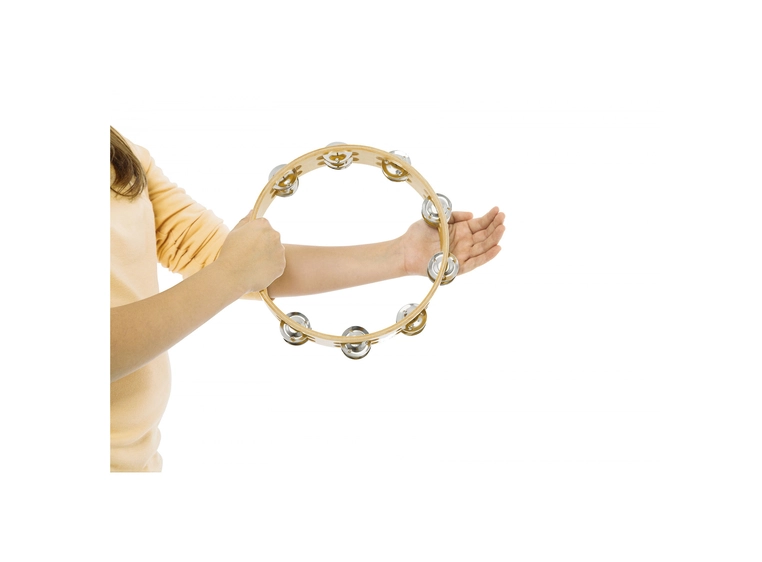 Nino Percussion NINO15 Tamburin Wood 10", 2 rows 