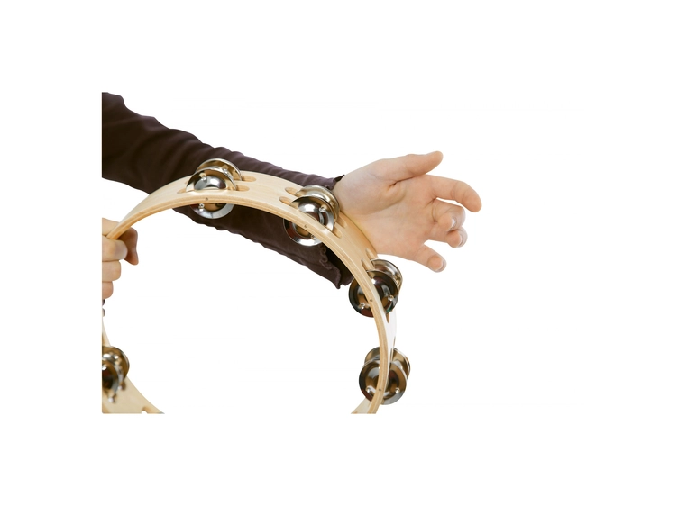 Nino Percussion NINO15 Tamburin Wood 10", 2 rows 