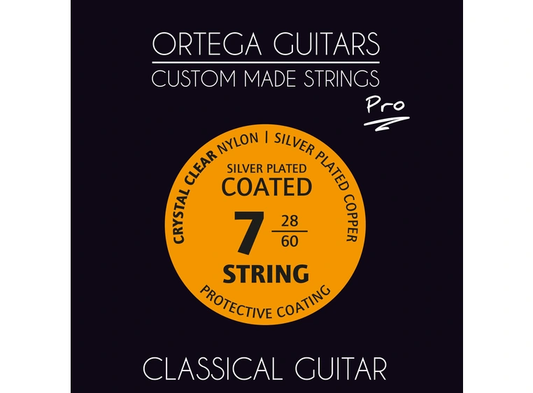 Ortega NYP7 Nylon Strengesett, 7 string Bariton scale 