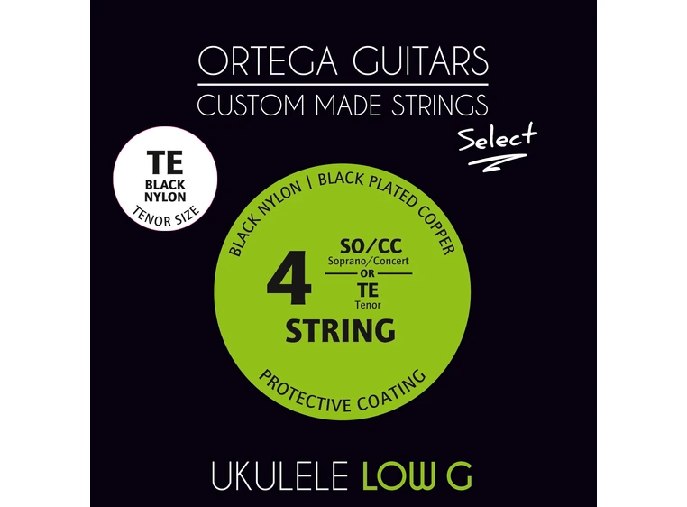Ortega UKSBK-TE-LG Ukulelestrenger Tenor Ukulele, Low G 