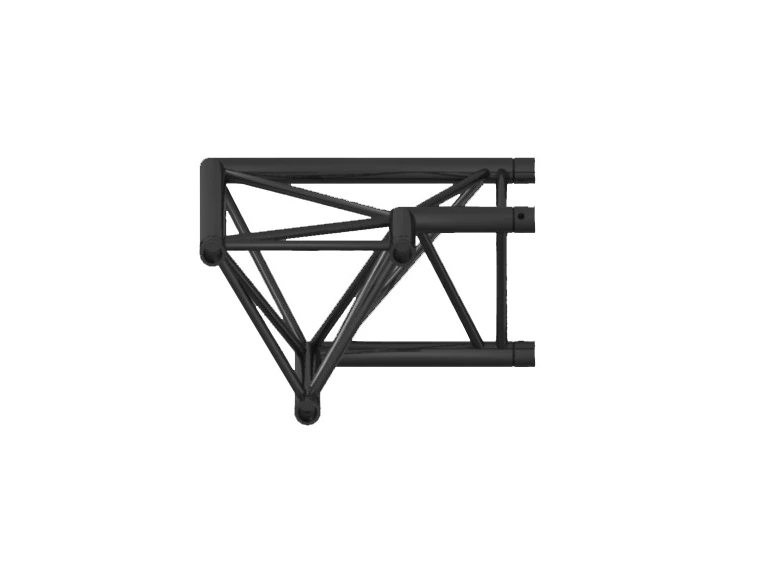 PROLYTE H30D-C003 Trekant hjørne 2-Veis 90°, Sort, Ø48x3mm 
