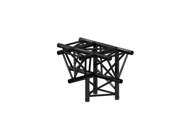 PROLYTE X30D-C020 Trekant hjørne 4-Veis T, Sort, Ø51x2mm, Ned 
