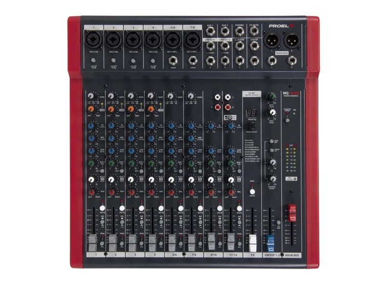 Proel MQ12USB analog mikser 12-kanaler, FX og USB 