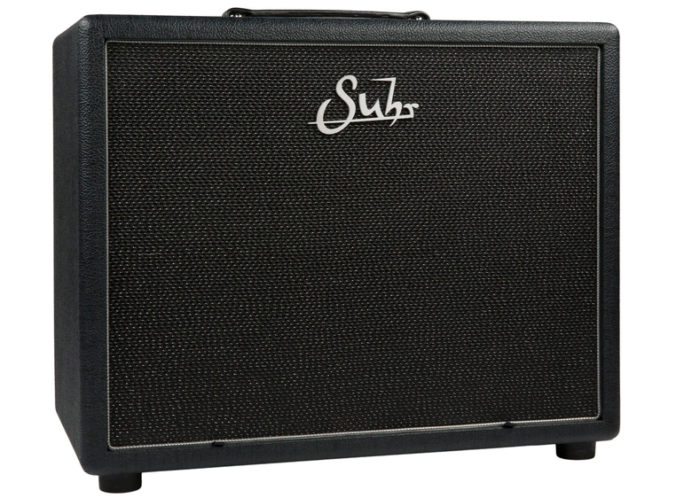 Suhr 1x12 Gitarkabinett Graphite, Black/Silver Grill. Vintage 30 