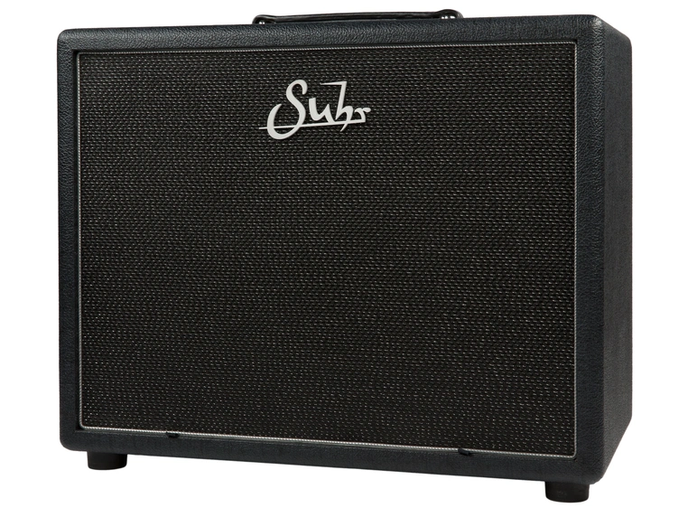 Suhr 1x12 Gitarkabinett Graphite, Black/Silver Grill. Vintage 30 