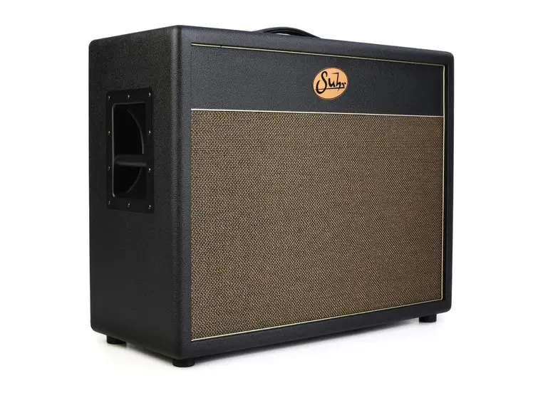 Suhr 2x12 Deep Gitarkabinett Gold grill. Warehouse Veteran 30, Black 