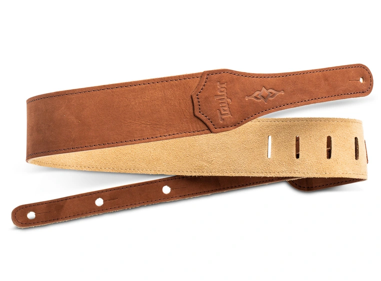 Taylor Gemstone Strap, Sanded Suede Medium Brown, 2.5" 