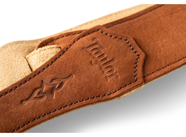 Taylor Gemstone Strap, Sanded Suede Medium Brown, 2.5" 
