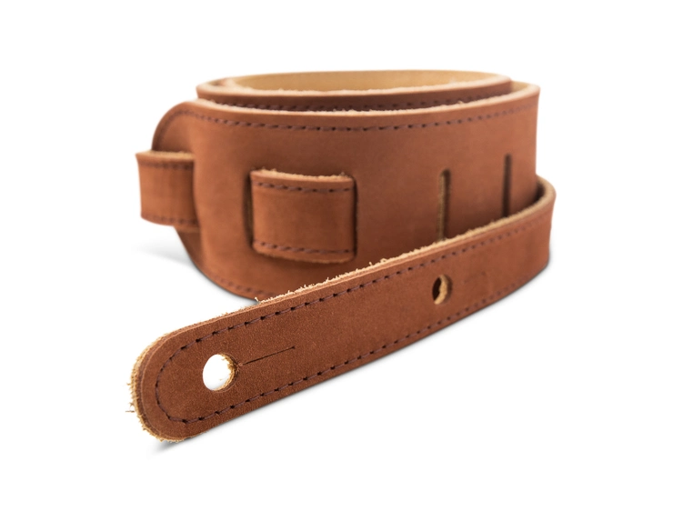 Taylor Gemstone Strap, Sanded Suede Medium Brown, 2.5" 