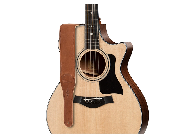 Taylor Gemstone Strap, Sanded Suede Medium Brown, 2.5" 