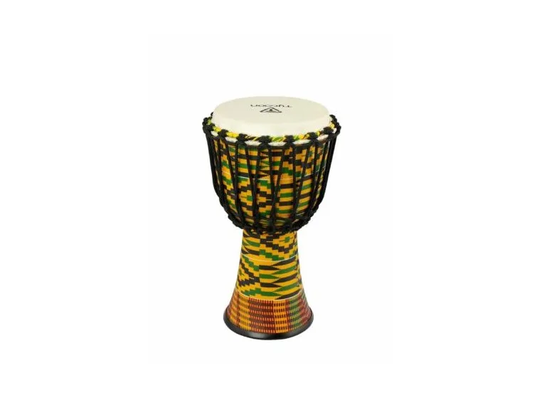 Tycoon 12" Fiberglass Shell Rope-Tuned Djembe - Kente Finish 