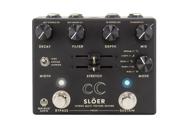 Walrus Audio Slöer Black Stereo Ambient Reverb Black 