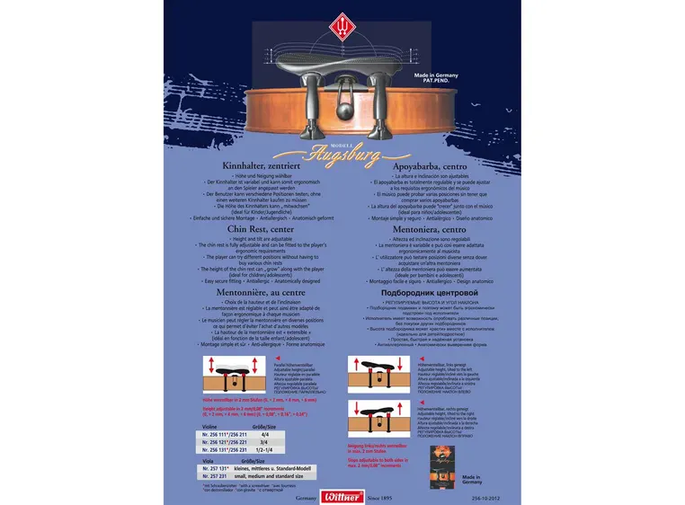 Wittner Violin Ausberg Viola Chinrest 