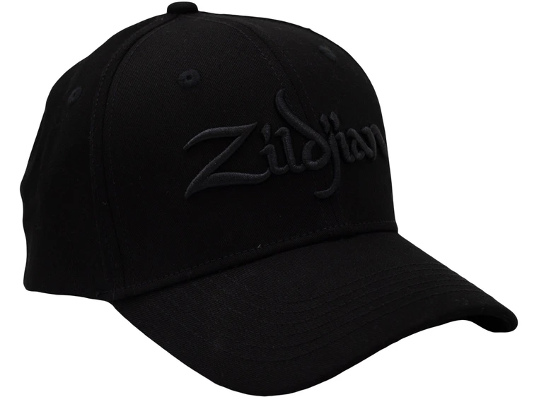 Zildjian Blackout Stretch Fit Hat L/XL Sort caps i stretch, broderte logoer 