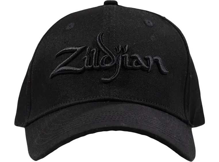 Zildjian Blackout Stretch Fit Hat L/XL Sort caps i stretch, broderte logoer 