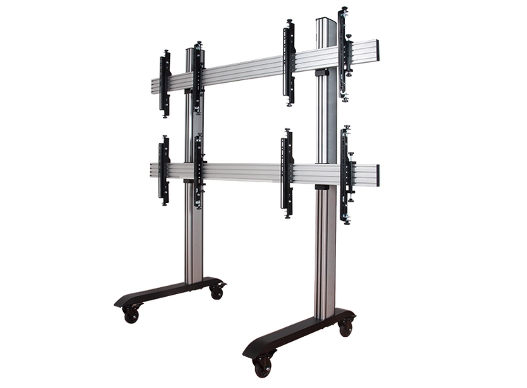 B-Tech BT8371-2x2/BS 2x2 Mobil Videowall Black/Silver 