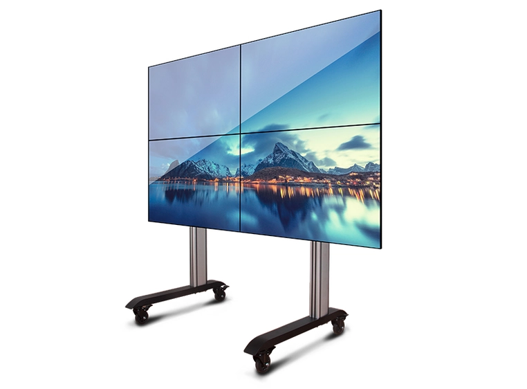 B-Tech BT8371-2x2/BS 2x2 Mobil Videowall Black/Silver 