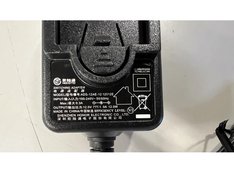 Behringer Adapter AC-DC 12V, 1 A * *Reservedel 