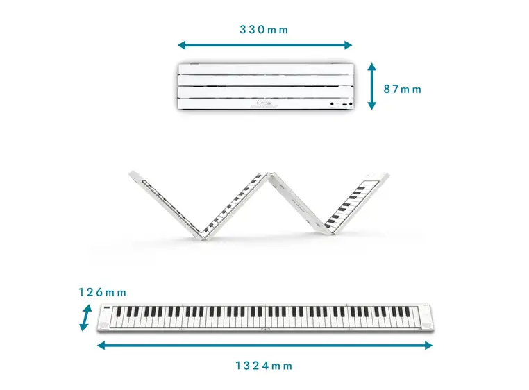 Blackstar Carry on Folding Piano FP88T White 