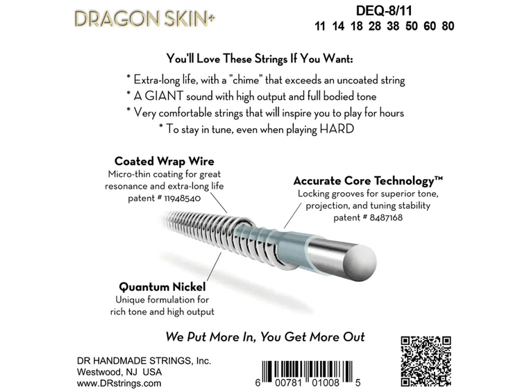 DR Strings DEQ-11 Dragon skin+ (011-050) 