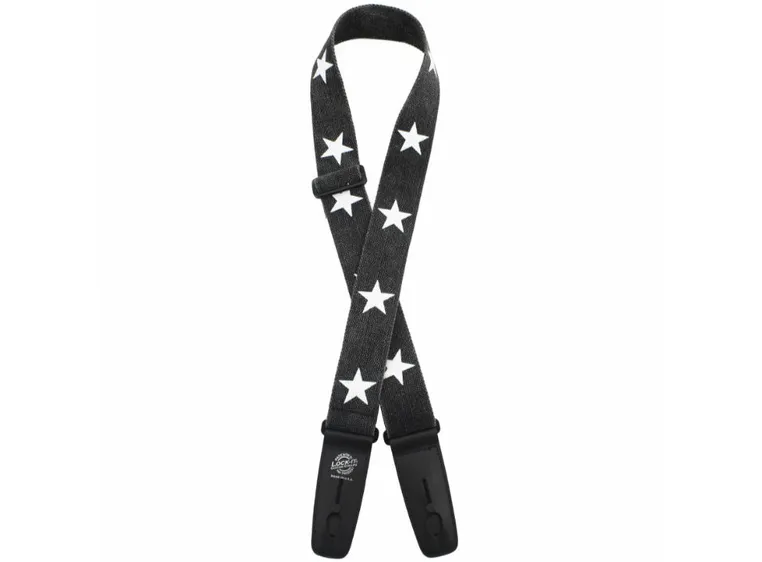 D'Andrea Lock-It Strap 2" Rock Cotton Black Star 