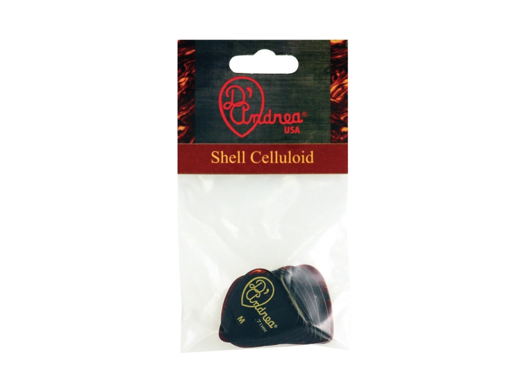 D'Andrea Shell Celluloid 351 - 0,71 Medium Pick Pack 12-pakning 