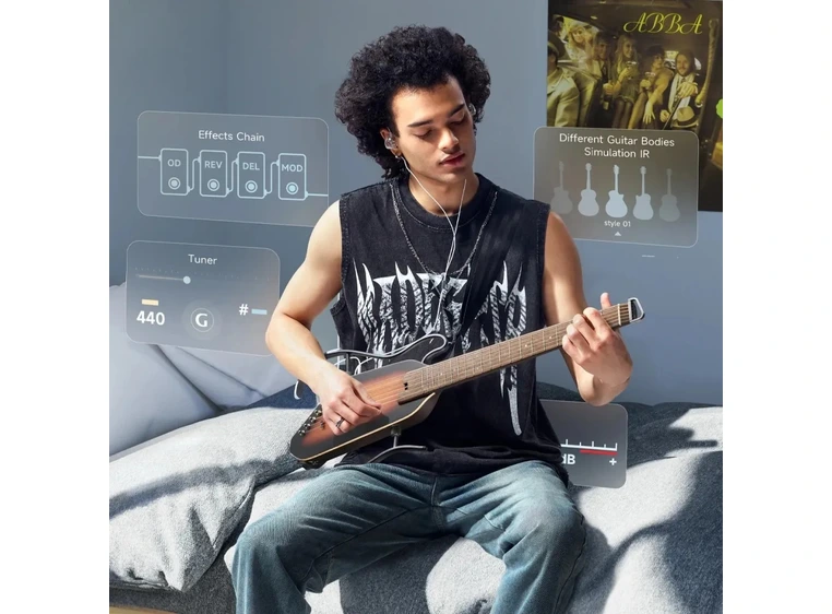 Donner HUSH-I PRO silent gitar sunburst 