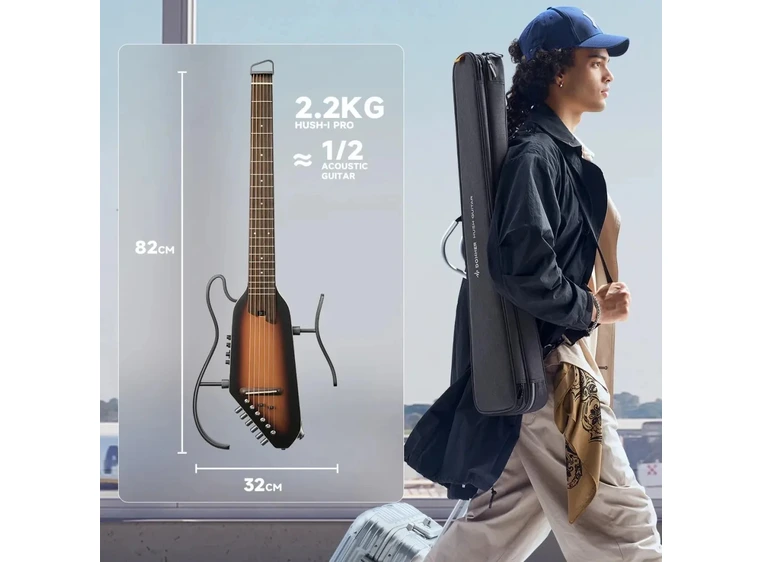 Donner HUSH-I PRO silent gitar sunburst 