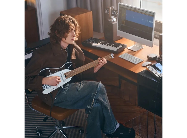 Donner HUSH-X PRO silent el-gitar white 