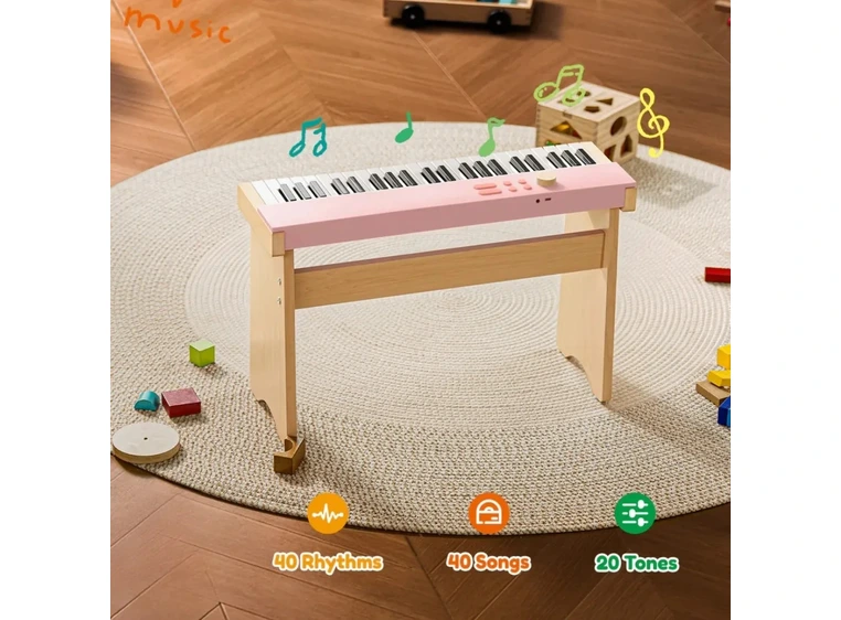 Donner KIDO V-20 el-piano for barn light pink 