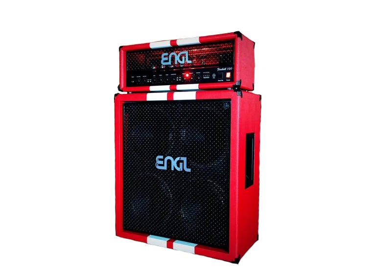 ENGL E635 Fireball 100 40th Anniversary Limited Ed. Red Racing Stripes Topp+Kab