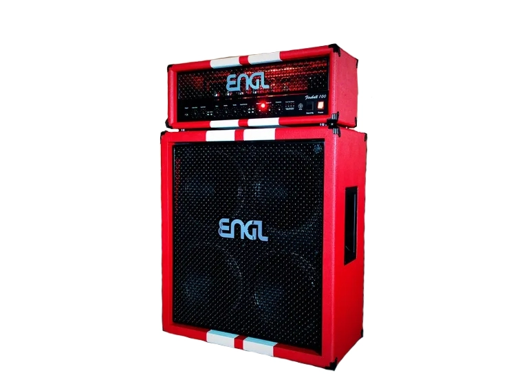 ENGL E635 Fireball 100 40th Anniversary Limited Ed. Red Racing Stripes Topp+Kab 