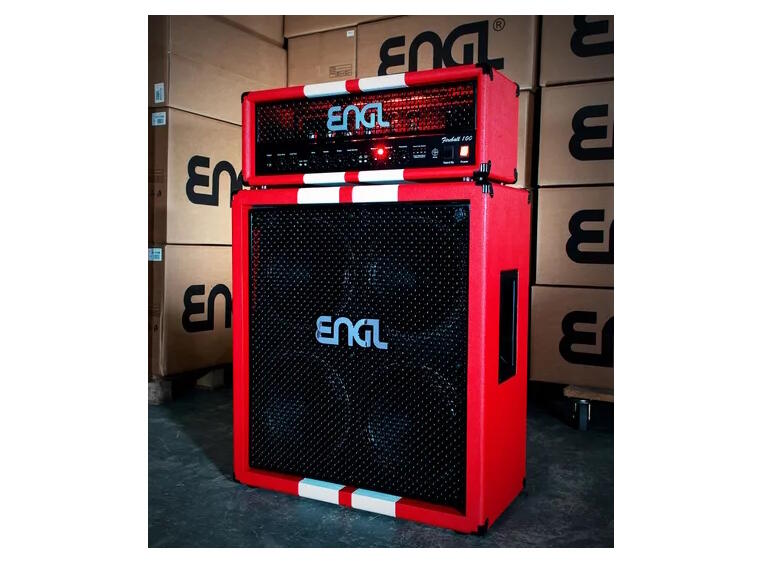 ENGL E635 Fireball 100 40th Anniversary Limited Ed. Red Racing Stripes Topp+Kab