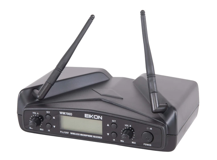Eikon WM700DM Dobbelt trådløst system 2 håndholdte mikrofoner (823–832 MHz) 
