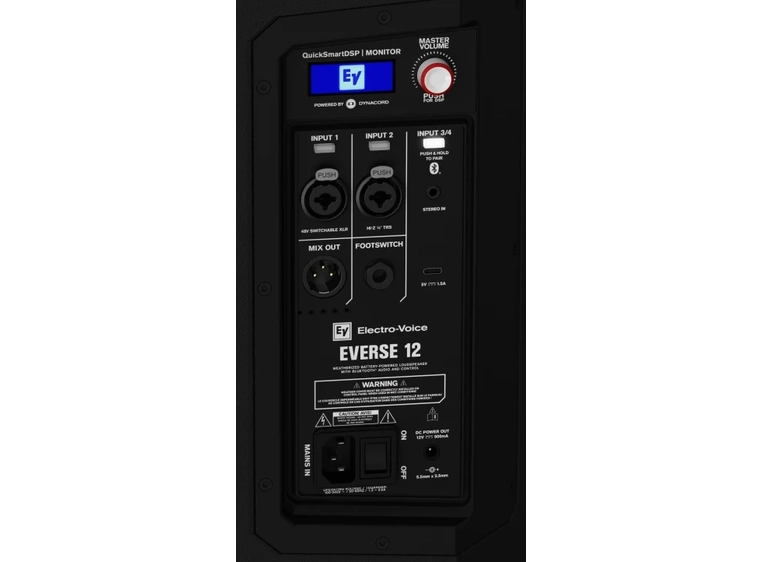 Electro-Voice Everse 12 Høyttaler med 4-kanals mikser og batteri 