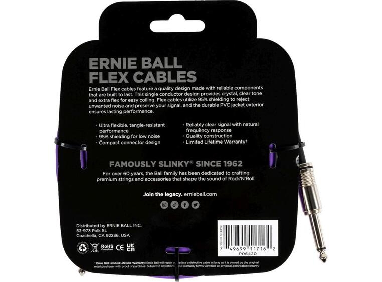 Ernie Ball 6420 instrumentkabel 6m Lilla