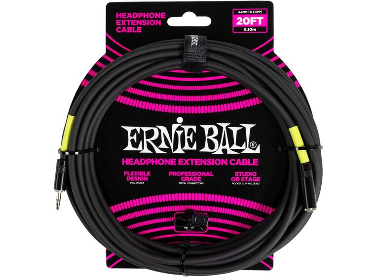 Ernie Ball 6425 Headphone Ext. Cable 6m, 3.5 mm hunn - 3.5 mm hann