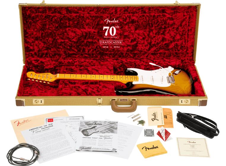 Fender 70th Ann. Am Vtg II 1954 Strat MN, 2-Color Sunburst